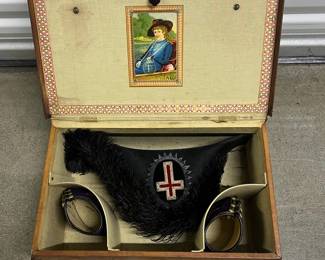 FTH493- Vintage Trunk Of Knights Templar Uniform Accessories 