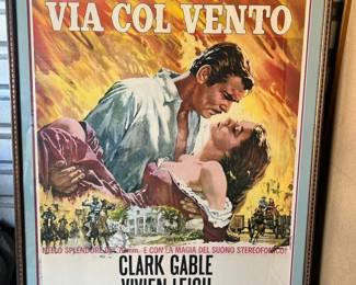 FTH378- Large Vintage Italian Gone With The Wind Movie Poster