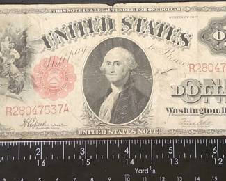 FTH424 - 1917 US $1 Red Seal Legal Tender