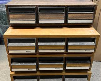 FTH512 Four Wooden Cassette Tape Storage Cases With Tapes
