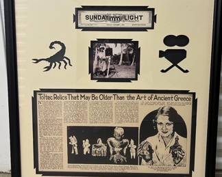 FTH166- Framed Sunday Light Newspaper Article