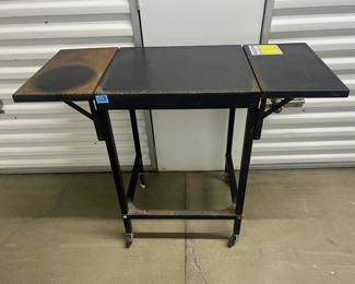 FTH262- Vintage Metal Typewriter Drop Leaf Table