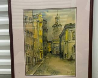 FTH193- Original Watercolor Painting By Ingrid Clairmont