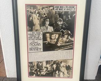FTH329- Framed 1940's The Man I Married Movie Poster