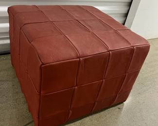 FTH465 Danish Leather Ottoman Stool