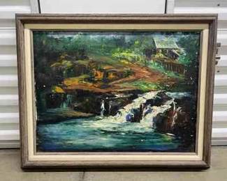 FTH183- Painting Of Waikahalulu Falls 