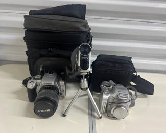 FTH036- Canon & Fujifilm Digital Cameras With Sony Handy Cam