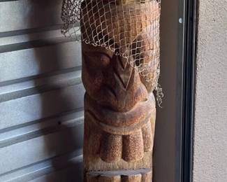 FTH366 Carved Tiki Statue 