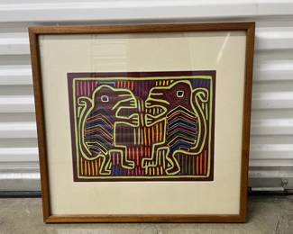 FTH195- Framed Mola Needle Artwork