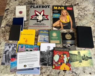 FTH537- Assorted Vintage Books & Play Boy Magazine 