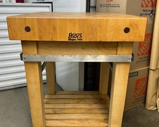 FTH313- Vintage Boo's Butcher Block Work Table