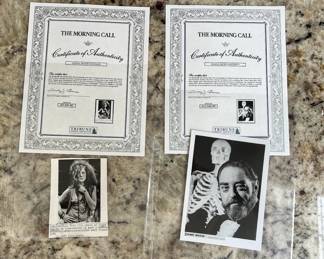 FTH540- (2) Certified Archive Photographs Of Janis Joplin & Sebastian Cabot