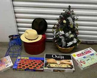 FTH349 Men's Hats, Board Games, Small Faux Christmas Tree & More!