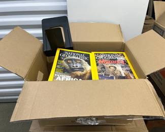 FTH016 Box Of National Geographic Magazines 