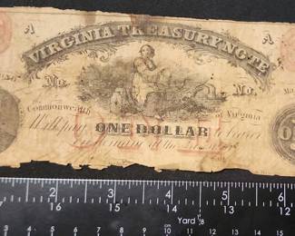 FTH413 - 1862 Virginia One-Dollar Treasury Note