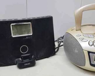 FTH202 - Sony CD Portable CD Player And Teac Clock Radio 
