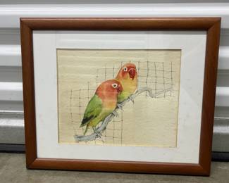 FTH216- Wooden Framed Watercolor Painting 
