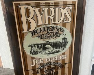 FTH328- Framed Joe Cocker Byrds Poster