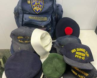 FTH291- Assorted Military Hats & Back Pack