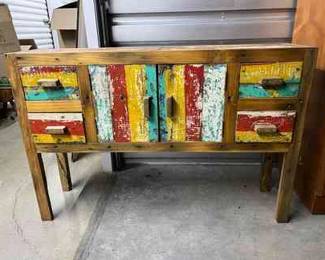 FTH440- Vintage Reclaimed Console/Entryway Table