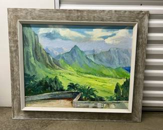FTH147- Painting On Canvas Of Pali Lookout On Oahu