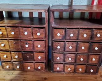 Primitive 16 drawer  apothecary cabinets 
