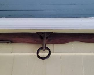 Vintage Rustic Cast Iron Weathered Wood Ox Horse Yoke