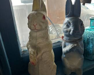 Vintage Easter Bunny Rabbit Paper Mache 