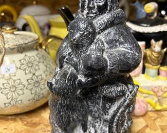 Wolf Sculptures Eskimo Inuit with Dogs 