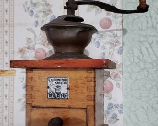 Vintage Coffee Grinder Garantiert Geschmiedetes Mahlwerk