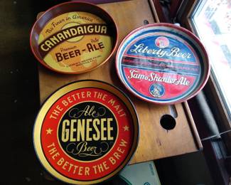Canandaigua Premium Beer and Pale Ale Beer Tray, Vintage Liberty Beer Tray-Sam O’Shanter Ale-American , Genesee "The Better The Malt 12" Tray…