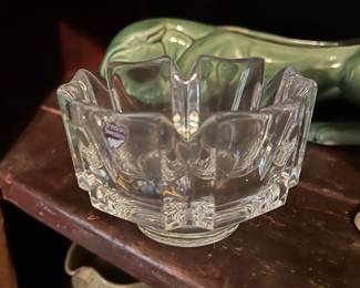 Orrefors Sweden Crystal Corona Bowl
