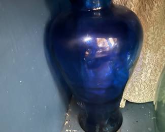Cobalt blue floor vase