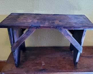 Antique Farmhouse Small Primitive Bench