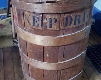 Antique wooden barrel