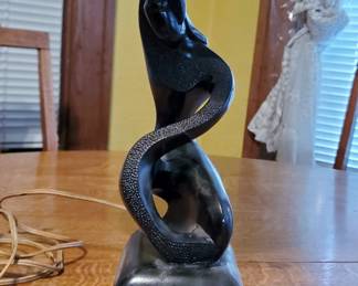 Black Figurative Table Lamp by F.A.I.P, 1950sFREDERICK WEINBERG DESIGNED VINTAGE MODERNIST LAMP