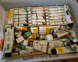 Art supplies, paints, markers, color pencils…