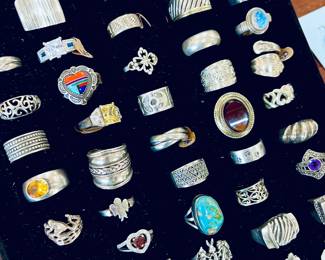 More sterling silver rings.