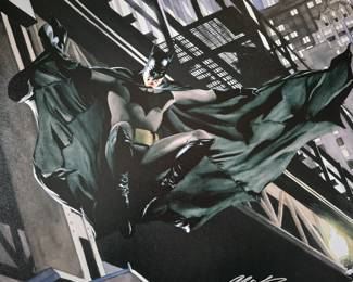 Batman Descent on Gotham Giclee on Canvas