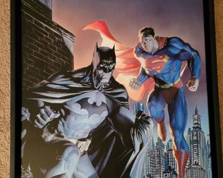 Legendary Heroes Batman & Superman Giclee on Canvas