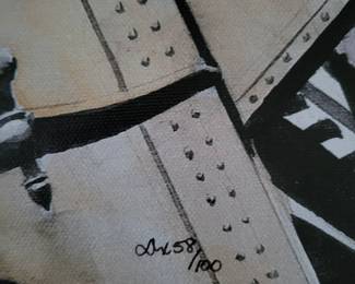 Batman Descent on Gotham Giclee on Canvas