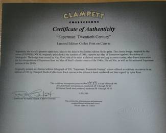 Superman Twentieth Century Giclee on Canvas