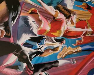 DC Heroes & Villains Mythology Good vs Evil on Canvas