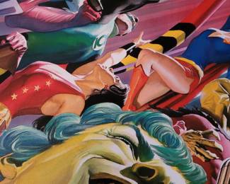 DC Heroes & Villains Mythology Good vs Evil on Canvas