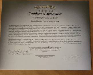 DC Heroes & Villains Mythology Good vs Evil on Canvas