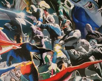 DC Heroes & Villains Mythology Good vs Evil on Canvas