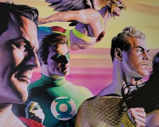 In the Light of Justice Giclee on Canvas Green Lantern- Aquaman