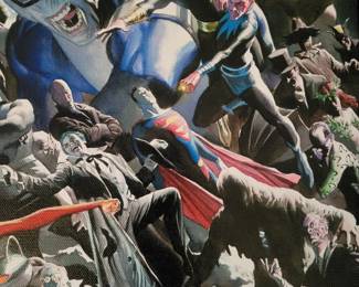 DC Heroes & Villains Mythology Good vs Evil on Canvas