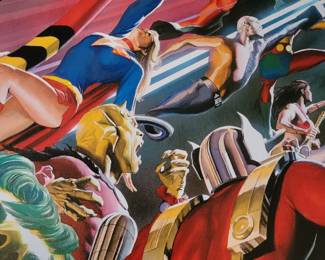 DC Heroes & Villains Mythology Good vs Evil on Canvas