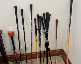 Assorted golf clubs $125